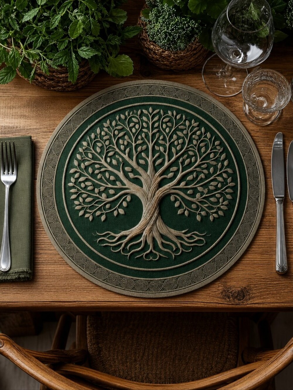 HOLD FOR JULIE-4 Piece Dinnerware Mats. 15"